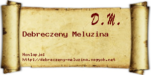 Debreczeny Meluzina névjegykártya