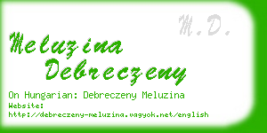meluzina debreczeny business card